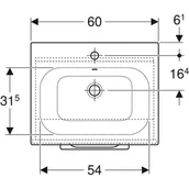 Szafki łazienkowe - Geberit Selnova Umywalka z szafką 60x50,2 cm lava mat 501.253.00.1 - odbiór osobisty: Kraków, Warszawa - miniaturka - grafika 1