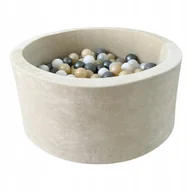 Suche baseny - Suchy basen z kulkami 40x90 Velvet Krem 200 piłek - DOWOLNY MIX - miniaturka - grafika 1