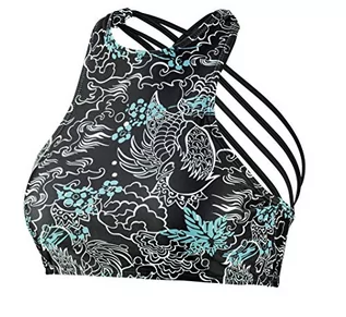 Stroje kąpielowe - Beco bikini B Cup bikini damska koszulka na szyję, z krzyżowymi ramiączkami spaghetti, wyjmowane podkładki, 40 - grafika 1