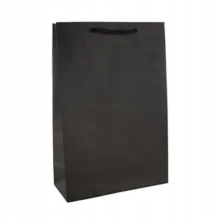 Torby papierowe prezentowe CZARNE prestiż 24x9x32cm zestaw 10szt na prezent - Akcesoria do pakowania - miniaturka - grafika 1