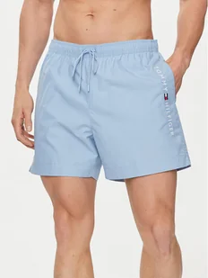 Tommy Hilfiger Szorty kąpielowe UM0UM03258 Niebieski Regular Fit - Kąpielówki męskie - miniaturka - grafika 1