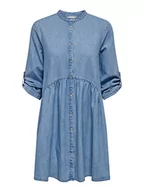 Sukienki - ONLY Women's ONLCHICAGO 3/4 SL DNM sukienka BJBOX, Light Blue Denim, XS - miniaturka - grafika 1