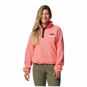 Bluzy sportowe damskie - Bluza damska Columbia Helvetia™ II Cropped Half Snap Fleece Rozmiar: L / Kolor: różowy/fioletowy - miniaturka - grafika 1