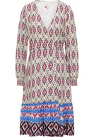 Sukienki - IZIA Damska sukienka kopertowa, niebieska, wielokolorowa, XS, niebieski wielokolorowy, XS - miniaturka - grafika 1