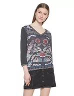 Koszulki i topy damskie - Desigual T-shirt damski Ts_Recife, szary (GRIS VIGORE OSCURO 2043), XS - miniaturka - grafika 1