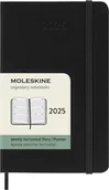 Kalendarze - MOLESKINE kalendarz 2025 CZARNY POCKET HORIZONTAL TYGODNIOWY HARD (9x14) - miniaturka - grafika 1
