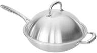 Patelnie - Shiori Stainless Steel 304 patelnia WOK 28cm x 8,20 cm indukcja - miniaturka - grafika 1