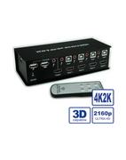 Przełączniki KVM - Value Value HDMI 4K2K USB 2.0 KVM Audio Switch with USB Hub 1 User 4 PCs 1920 x 1200 Pixels Black Metal 360g 46.5 x 170 x 75 mm 5V 3A 14.99.3337 - miniaturka - grafika 1