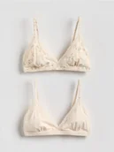 Biustonosze - Reserved - Miekki biustonosz 2 pack - złamana biel - miniaturka - grafika 1