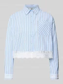 Bluzki damskie - Koszula z długim rękawem o kroju boxy z czystej bawełny model 'KHALIDA' - miniaturka - grafika 1