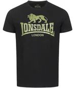 Koszulki męskie - T-shirt LONSDALE LOGO czarno-oliwkowy-XL - miniaturka - grafika 1