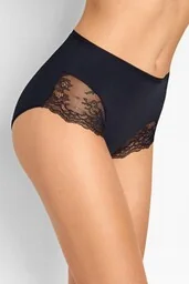 Figi damskie z bawełny organicznej i włókna bambusowego wysoki stan czarne Julia Marilyn - Majtki damskie - miniaturka - grafika 1