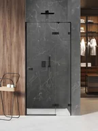 Ścianki i drzwi prysznicowe - Drzwi prysznicowe New Trendy Avexa 140x200 wnękowe czarne prawe EXK-6848 - miniaturka - grafika 1