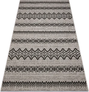 DYWAN SZNURKOWY SIZAL FLOORLUX 20510 srebrny / czarny szary 160x230 cm - Dywany - miniaturka - grafika 1