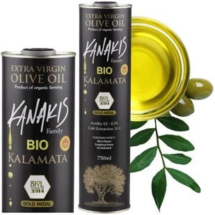 Organiczna Grecka Oliwa Extra z Peloponezu 750 ml - ŚWIEŻA ZBIÓR 2023/24 - Zdrowa żywność - miniaturka - grafika 1