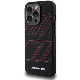 Etui AMG AMHMP15L23SSPK Apple iPhone 15 Pro hardcase Silicone Large Rhombuses Pattern MagSafe czarny/black - Etui i futerały do telefonów - miniaturka - grafika 3