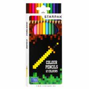 Przybory szkolne - Starpak Kredki ołówkowe Pixel Game 484791 12 kolorów - miniaturka - grafika 1