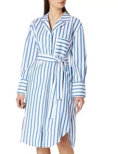 Sukienki - BOSS Damska sukienka w paski C Disso z elastycznej bawełnianej popeliny, Open Blue476, 42 PL - grafika 1