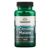 Suplementy naturalne - SWANSON L-Cytrulina 750mg 60kaps L-Citrulline Malate Complex - suplement diety - miniaturka - grafika 1