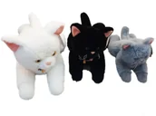 Zabawki interaktywne dla dzieci - Maskotka Kot 35cm leżący mix - Madej - miniaturka - grafika 1