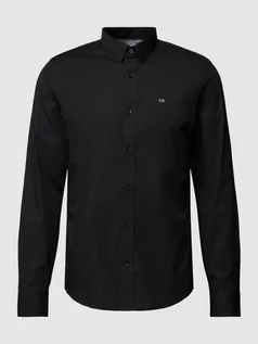 Koszule męskie - Koszula biznesowa o kroju slim fit z kołnierzykiem typu kent model ‘POPLIN’ - grafika 1