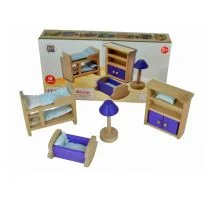 Meble dla lalek drewniane - Sypialnia Pro Kids - Domki dla lalek - miniaturka - grafika 1