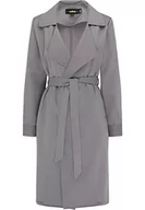 Płaszcze damskie - usha BLACK LABEL Lekki płaszcz damski 17611024, szary, L - miniaturka - grafika 1