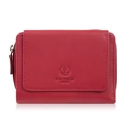 Portfele - Portfel damski skórzany czerwony duży w orientacji poziomej z RFID Paolo Peru - miniaturka - grafika 1