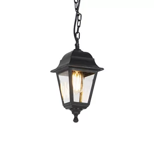 QAZQA Klasyczna zewnętrzna lampa wisząca czarna IP44 - Capital - Lampy ogrodowe - miniaturka - grafika 1