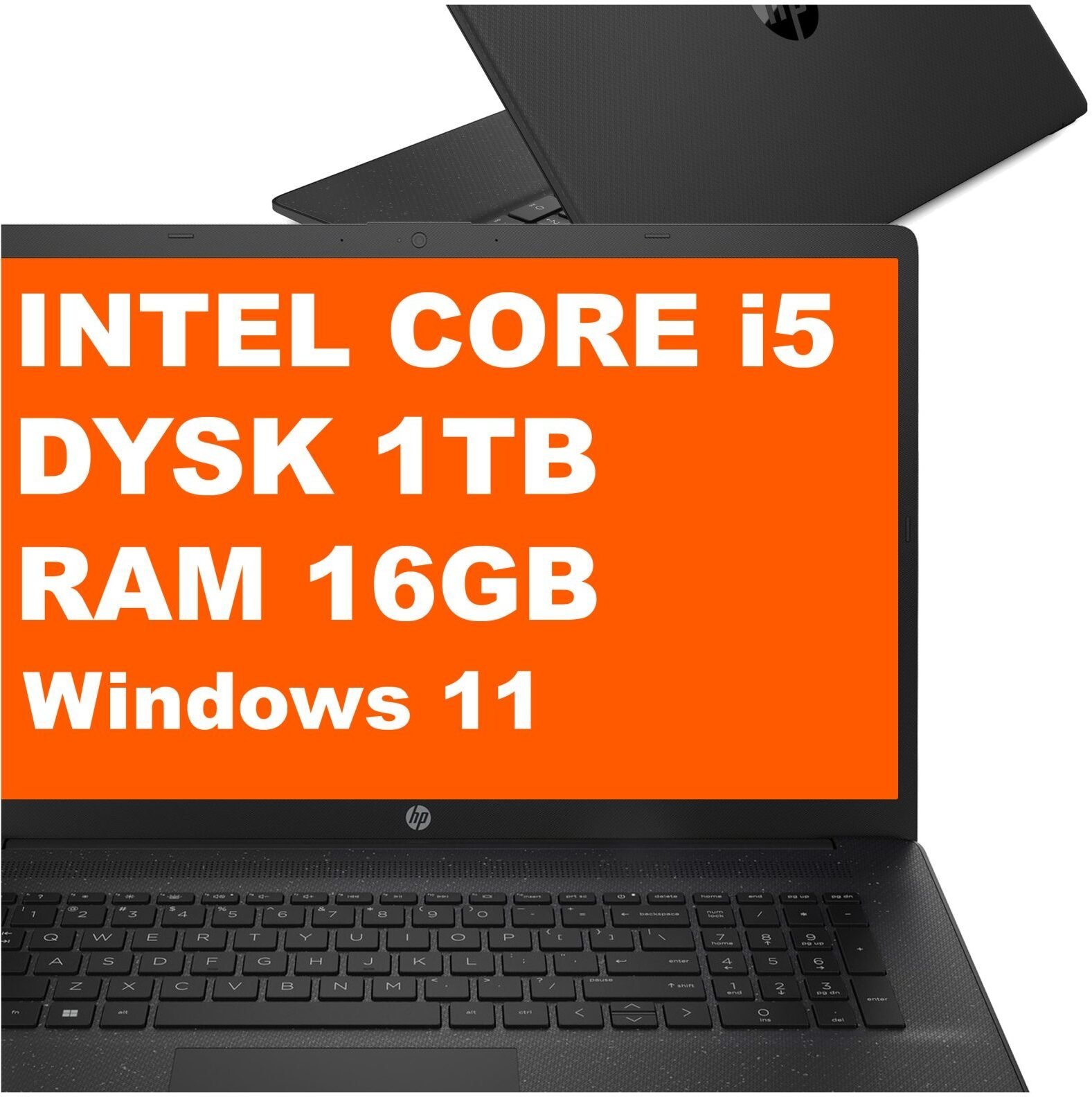 HP 17T-CN300 / D28W8U8 Intel i5-13 16GB 1TB Intel Iris Xe Full HD Win 11 Czarny