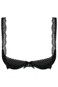 Biustonosze - Obsessive Miamor half-bra Biustonosz półbiustonosz, czarny - miniaturka - grafika 1