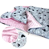 Śpiworki dla dzieci - Dwustronny ŚPIWOREK 80x120 + poduszka do przedszkola 2el Miki + polar Minky - miniaturka - grafika 1