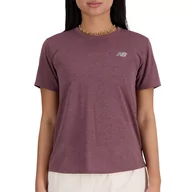 Koszulki i topy damskie - Koszulka New Balance WT41253LRC - fioletowa - miniaturka - grafika 1