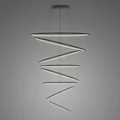 Lampy sufitowe - Lampa wisząca Ledowe okręgi No.8 Φ230 in 4k czarna Altavola Design - miniaturka - grafika 1