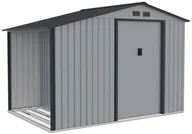 Altany ogrodowe - Domek ogrodowy MADISON 278x191cm Light Grey, z drewutnią, przesuwanymi drzwiami i wentylacją, funkcjonalny magazyn na drewno i narzędzia Hardmaister - miniaturka - grafika 1