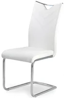 Krzesła - Białe minimalistyczne krzesło na płozach K9-L12 - miniaturka - grafika 1
