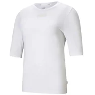 Koszulki sportowe damskie - Koszulka damska Puma Modern Basics Tee biała - miniaturka - grafika 1