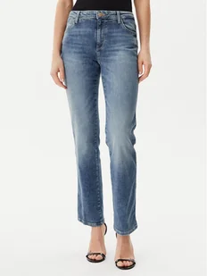Guess Jeansy W5RA15D5L72 Niebieski Straight Fit - Spodnie damskie - miniaturka - grafika 1
