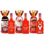 Domowy wyrób alkoholu - Świąteczny Zestaw Prezentowy Butelka Z Nadrukiem + Torebka Na Prezent - Różne Wzory - miniaturka - grafika 1