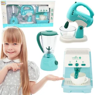 WOOPIE Zestaw AGD 3w1 Ekspres Mikser Blender Efekty Dźwiękowe Świetlne - Zabawki AGD - miniaturka - grafika 1