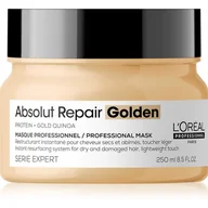 Maski do włosów - Loreal Absolut Repair Golden Maska regenerująca dodająca włosom lekkości 250 ml - miniaturka - grafika 1