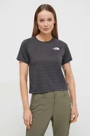 Koszulki sportowe damskie - The North Face t-shirt treningowy kolor szary - miniaturka - grafika 1