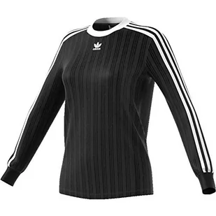 adidas Adidas damski 3 paski koszulka z długim rękawem, czarny, 40 CE5596 - Koszulki i topy damskie - miniaturka - grafika 1