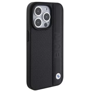 BMW BMHCP15L22RDPK iPhone 15 Pro 6.1" czarny/black hardcase Leather Textured & Stripe - Etui i futerały do telefonów - miniaturka - grafika 4
