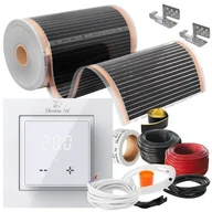 Akcesoria grzewcze - MISSION AIR 160 W/m² Black Silver PTC 26 m² (52 m x 50 cm) + regulator Aries LCD Biały - miniaturka - grafika 1