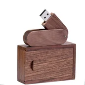 Pendrive - Drewniany pendrive Twister w pudełku orzech - miniaturka - grafika 1