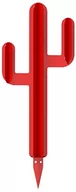 Sztuczne kwiaty - Burgundy cac02db0300oran kaktus dekoracyjne podwójne ramię 30 cm pomarańczowy - miniaturka - grafika 1