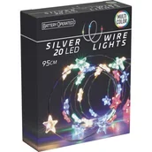 Oświetlenie świąteczne - Łańcuch 20 LED gwiazdki 95 cm multikolor - miniaturka - grafika 1