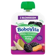 Koncentraty warzywne, przeciery - BOBOVITA GRUSZKA Z BURACZKIEM I SUSZONĄ ŚLIWKĄ - miniaturka - grafika 1