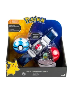 Pokemon Clip N Carry / Pas Trenera + 2x PokeBall + Figurka Squirtle / Warszawa - Figurki dla dzieci - miniaturka - grafika 1